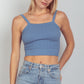 VERY J Cable Knit Seamless Cropped Cami