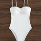 Sweetheart Neck Spaghetti Strap One-Piece Swimwear