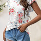 Printed Round Neck Short Sleeve T-Shirt