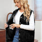 Pocketed Button Up Sleeveless Denim Jacket