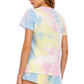 Tie-Dye Round Neck Short Sleeve Top and Shorts Lounge Set