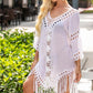 Backless Fringe Scoop Neck Cover Up