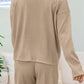 Round Neck Dropped Shoulder Top and Pants Set