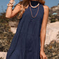 Tie Back Sleeveless Tiered Dress