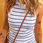 Striped Round Neck Tank Dress