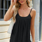 Eyelet Scoop Neck Ruched Cami