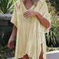 Cutout V-Neck Cover-Up with Tassel