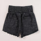 High Waist Raw Hem Denim Shorts