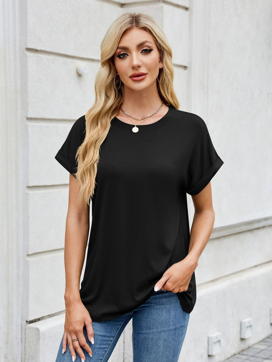 Florira Round Neck Short Sleeve T-Shirt