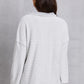 Half Button Dropped Shoulder Sweatshirt