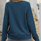 Shiny Round Neck Long Sleeve Sweatshirt