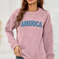 AMERICA Graphic Dropped Shoulder Sweatshirt