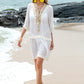 Tassel Lace Detail Half Sleeve Cover-Up Dress