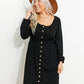 Scoop Neck Empire Waist Long Sleeve Mini Dress