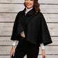 Collared Neck Cropped Cape