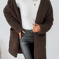 Open Front Long Sleeve Winter Coat