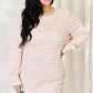 Celeste Full Size Long Bishop Sleeve Striped Top