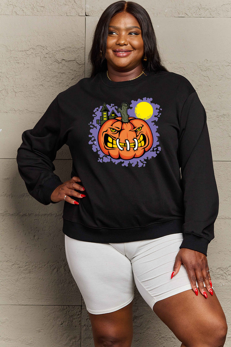 Simply Love Full Size Graphic Round Neck Sweatshirt