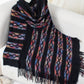 Fringe Contrast Hooded Poncho