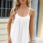 Eyelet Scoop Neck Ruched Cami