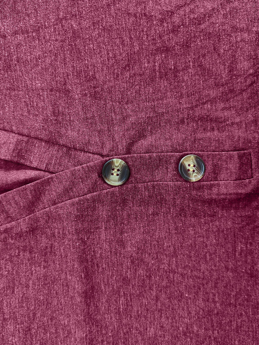Full Size Notched Long Sleeve T-Shirt