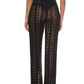 Cutout Drawstring High Waist Swim Pants