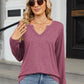 Notched Long Sleeve T-Shirt