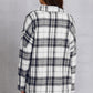 MeiMei Plaid Button Up Dropped Shoulder Outerwear