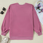 High-Low Round Neck Long Sleeve Sweatshirt