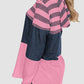 Striped Drawstring Long Sleeve Hoodie