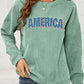 AMERICA Graphic Dropped Shoulder Sweatshirt