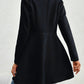 Collared Neck Button Up Long Sleeve Coat