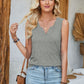 Heathered Notched Wide Strap Tank