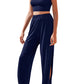 Cropped Cami and Side Split Joggers Set