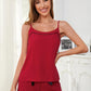 Scoop Neck Spaghetti Strap Top and Shorts Lounge Set