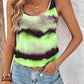 Tie-Dye Scoop Neck Wide Strap Tank