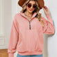 Half-Zip Dropped Shoulder Sweatshirt