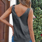 Solid V-Neck Wide Strap Tank