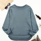 Side Slit Drop Shoulder Sweatshirt