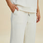 Double Take Full Size Pearl Detail Round Neck Top and Pants Set