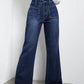 High Waist Bootcut Jeans with Pockets