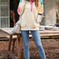 Color Block Half Snap Drawstring Sweatshirt