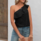 Eyelet One-Shoulder Tank