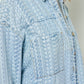 Veveret Button Up Dropped Shoulder Denim Top