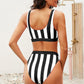 Striped Tank High Waist Bikini