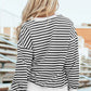 Striped Dropped Shoulder Long Sleeve Sweatshirt