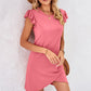 Flutter Sleeve Tulip Hem Dress