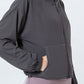 Drawstring Zip Up Dropped Shoulder Active Outerwear