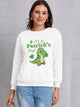 IT'S ST. PATRICK'S DAY Graphic Round Neck Sweatshirt White