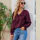 V-Neck Long Sleeve Top